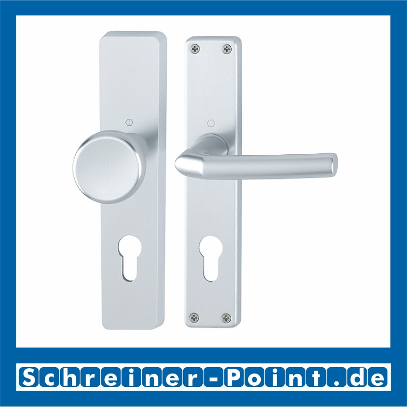 Hoppe Birmingham Aluminium Langschildgarnitur F1 Natur 1117/202SP, 2533847, 3102571, 2533978, 3102627, 2534014, 3102651, 2534006, 3147850